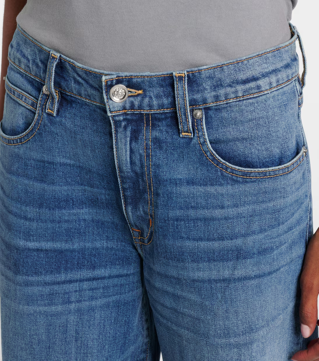 Slvrlake Mid-rise Wide-leg Denim Trousers In Blue