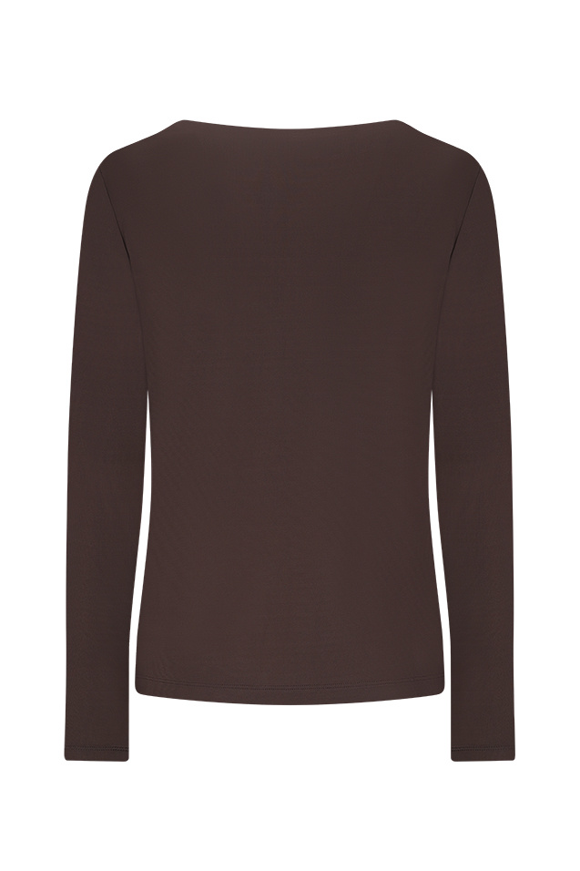 Max Mara Catullo Crepe Jersey Top In Brown