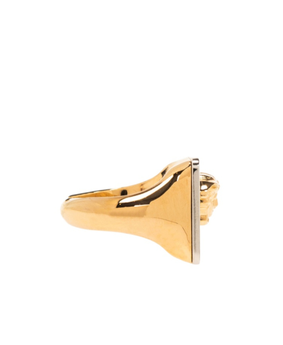 Versace Medusa Signet Ring In White