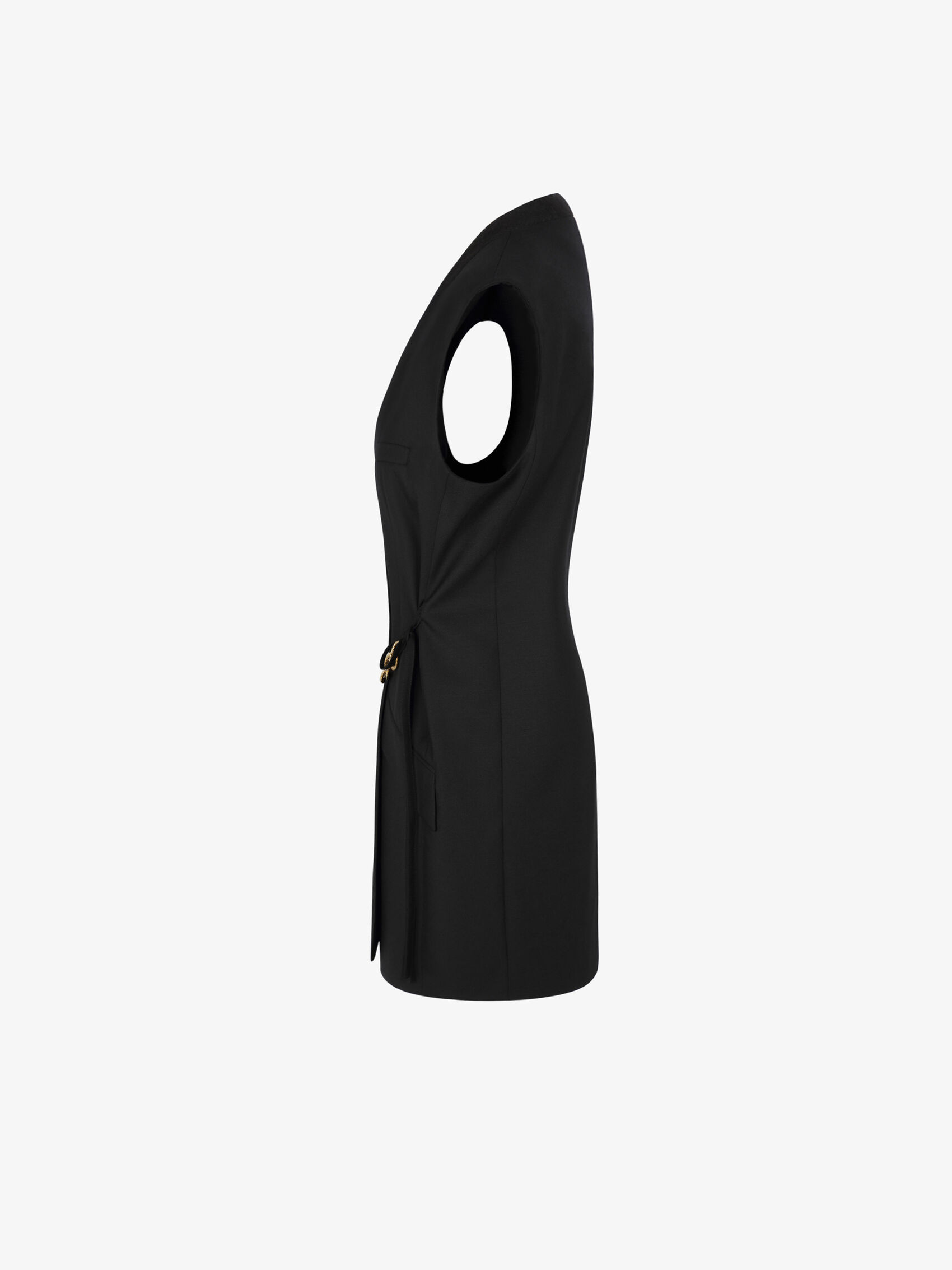 Givenchy Chain-link Belt Vest Jacket In Black