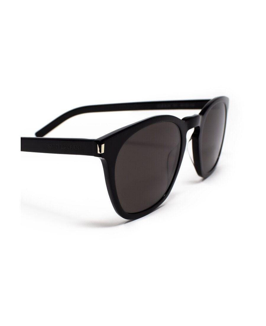 Saint Laurent Round-frame Acetate Sunglasses In Black