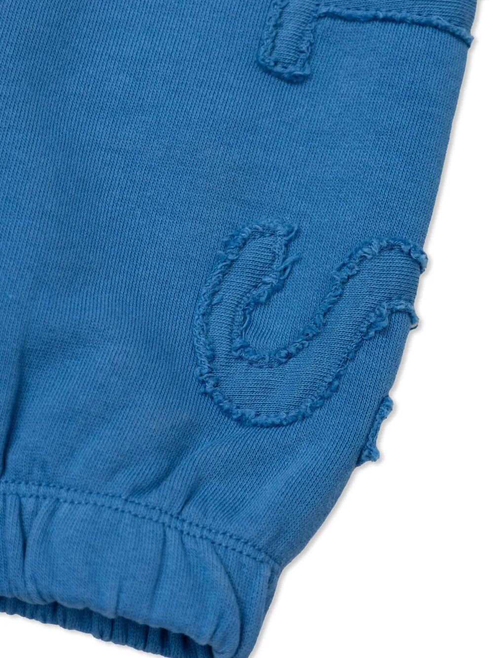 Stella Mccartney Kids Logo Embroidered Tapered-leg Trousers In Blue