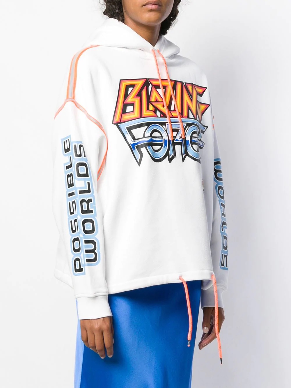 Mcq By Alexander Mcqueen Pattern Printed Hooded Sweater In White