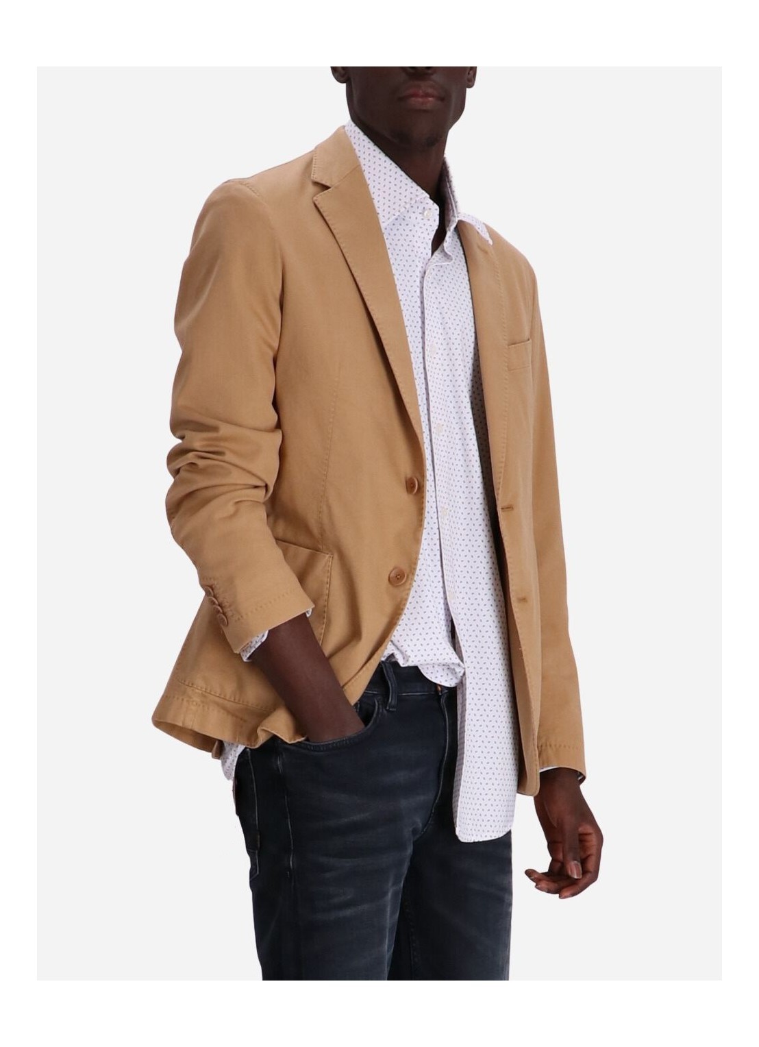 Hugo Boss Slim-fit Jacket In Performance-stretch Jersey In Nude