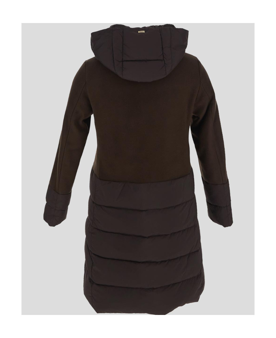 Herno Long-sleeved Hooded Cotton-padded Suit In Black
