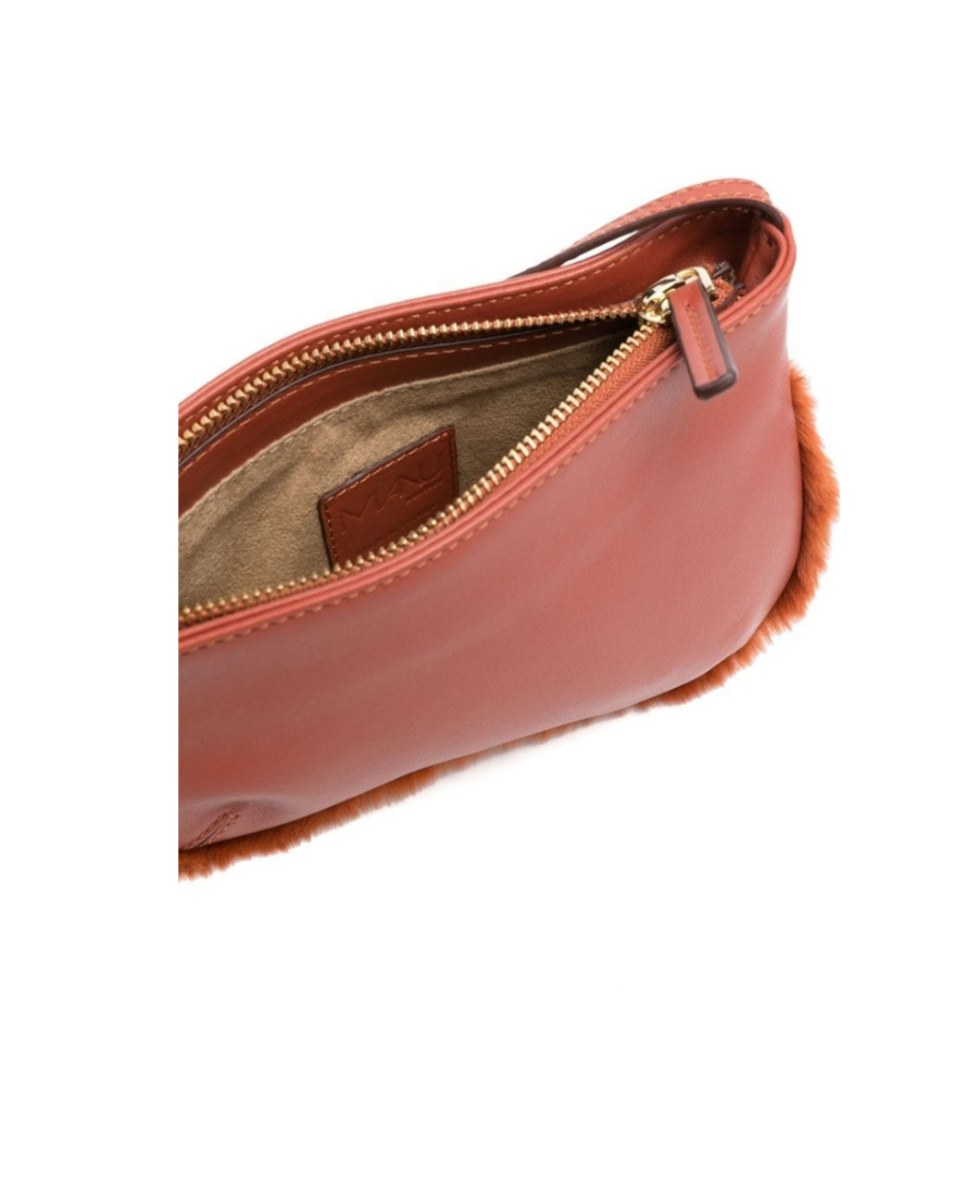 Manu Atelier Curve Zipped Tote In Brown