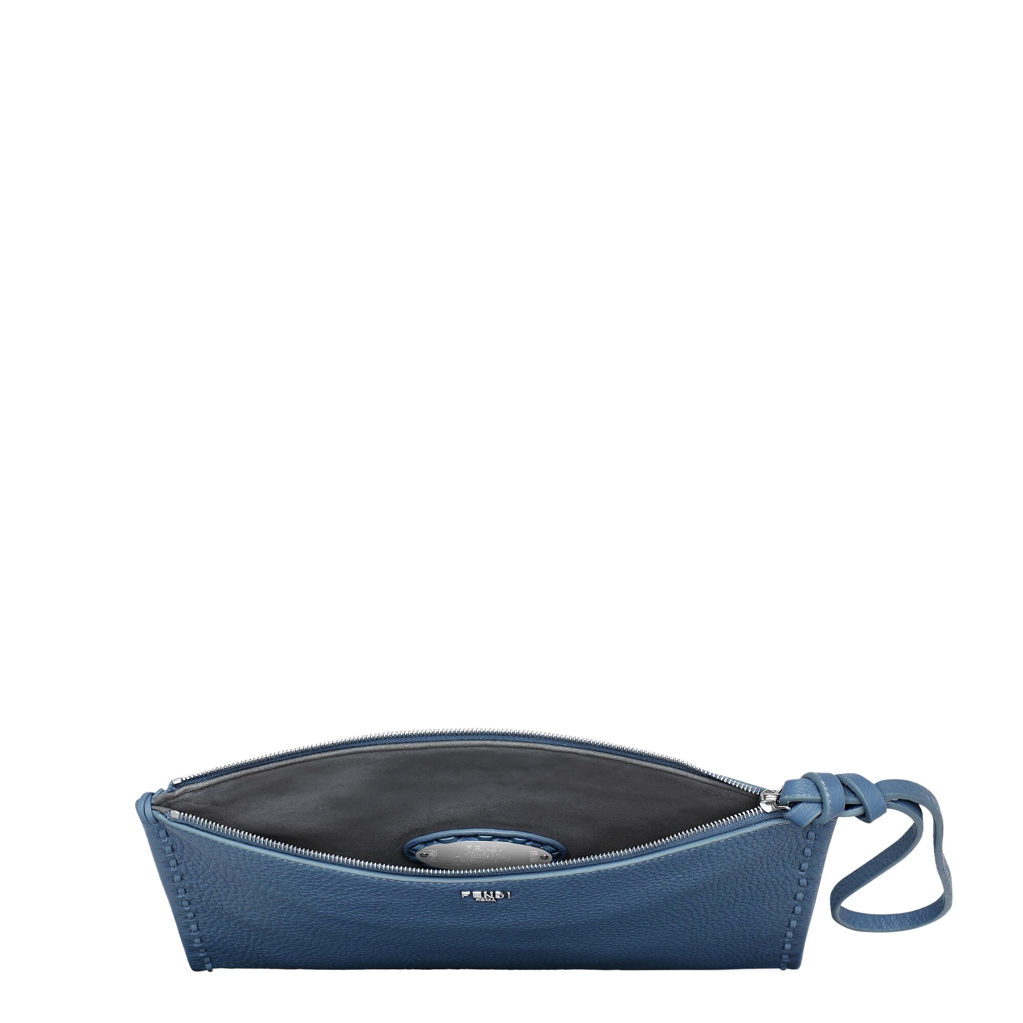 Fendi Peekaboo Flat Clutch In Blue