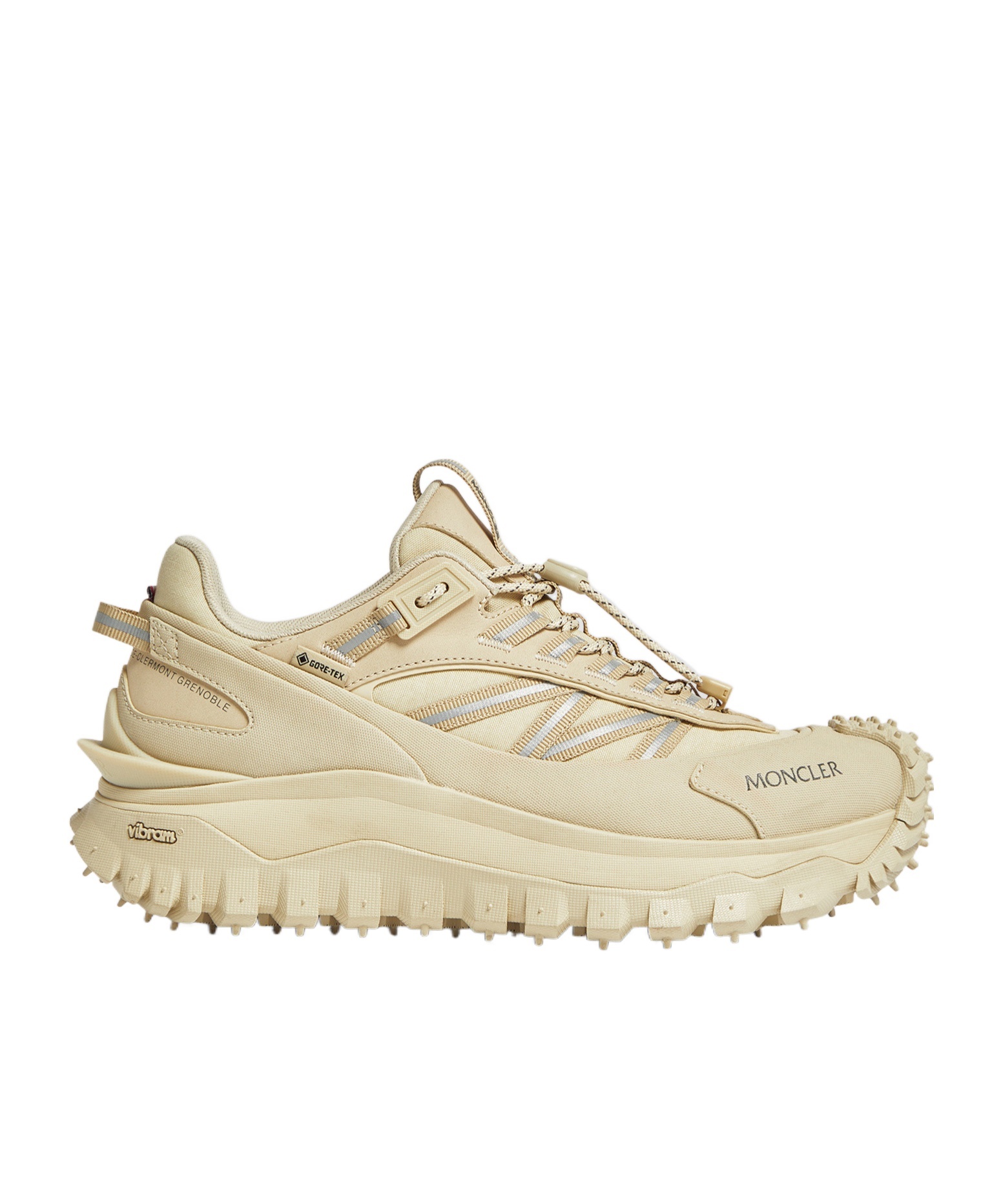 Moncler Beige Fabric Trailgrip Gtx Sneakers In Nude