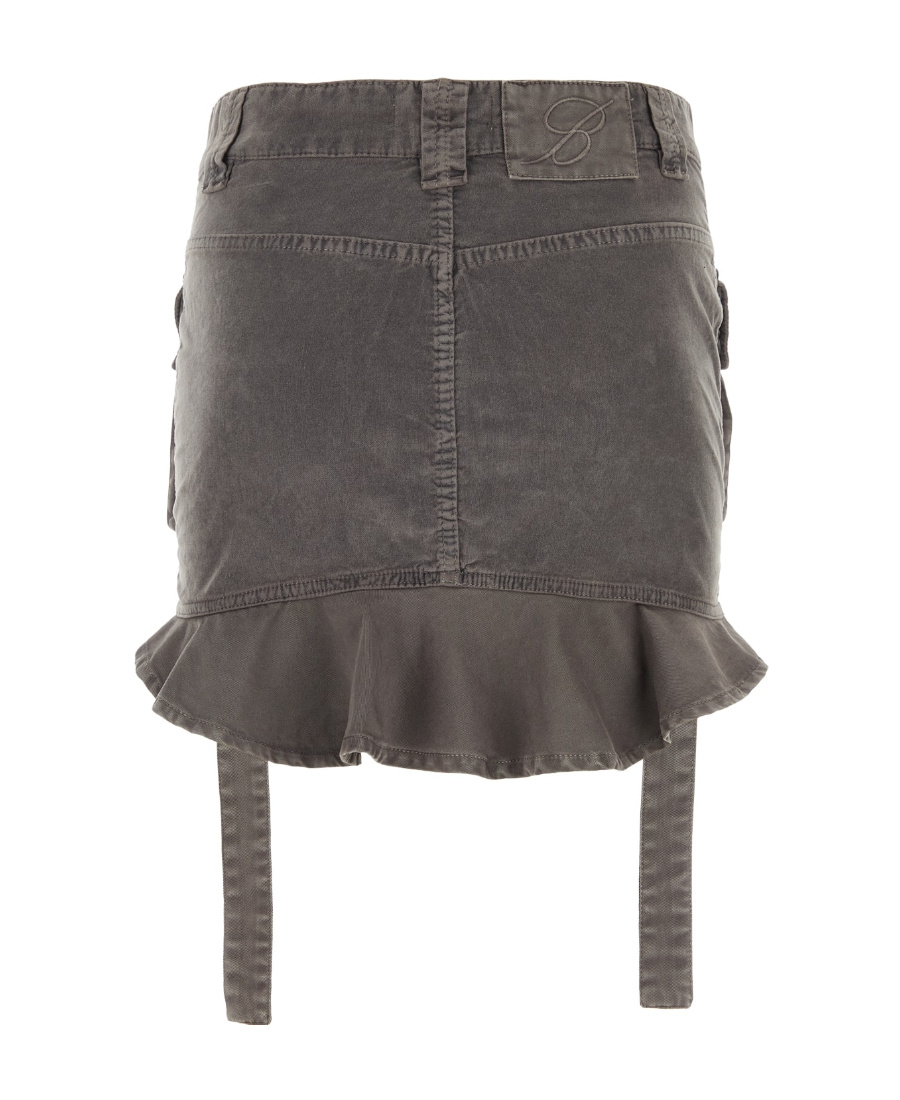 Blumarine Pocke-detailed Corduroy Mini Skirt In Black