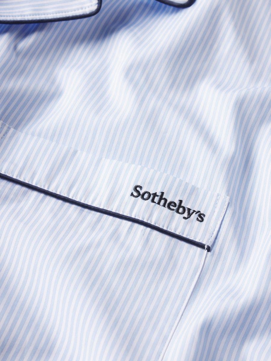 Frame Striped Pajama Shirt In White