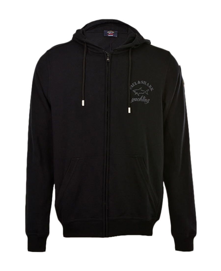 Paul & Shark Pull Rope Hooded Sweater In Black