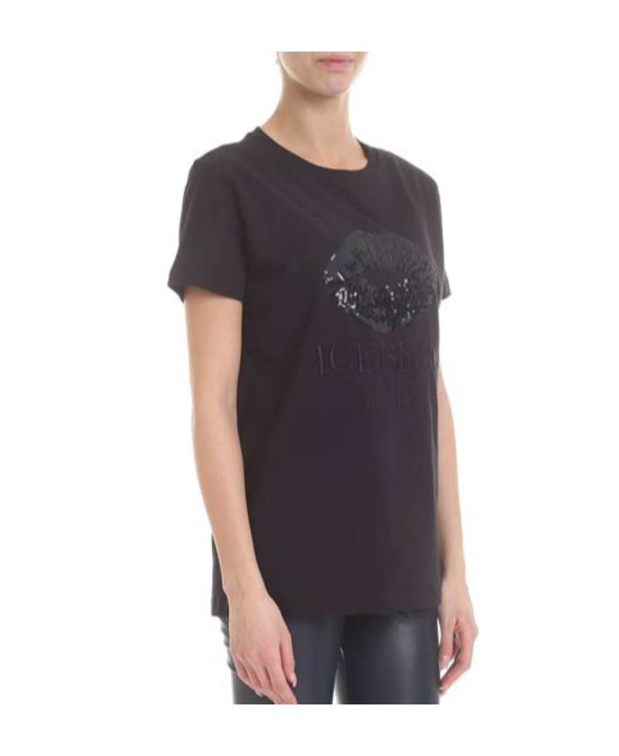 Iceberg Round-necked T-shirt In Black