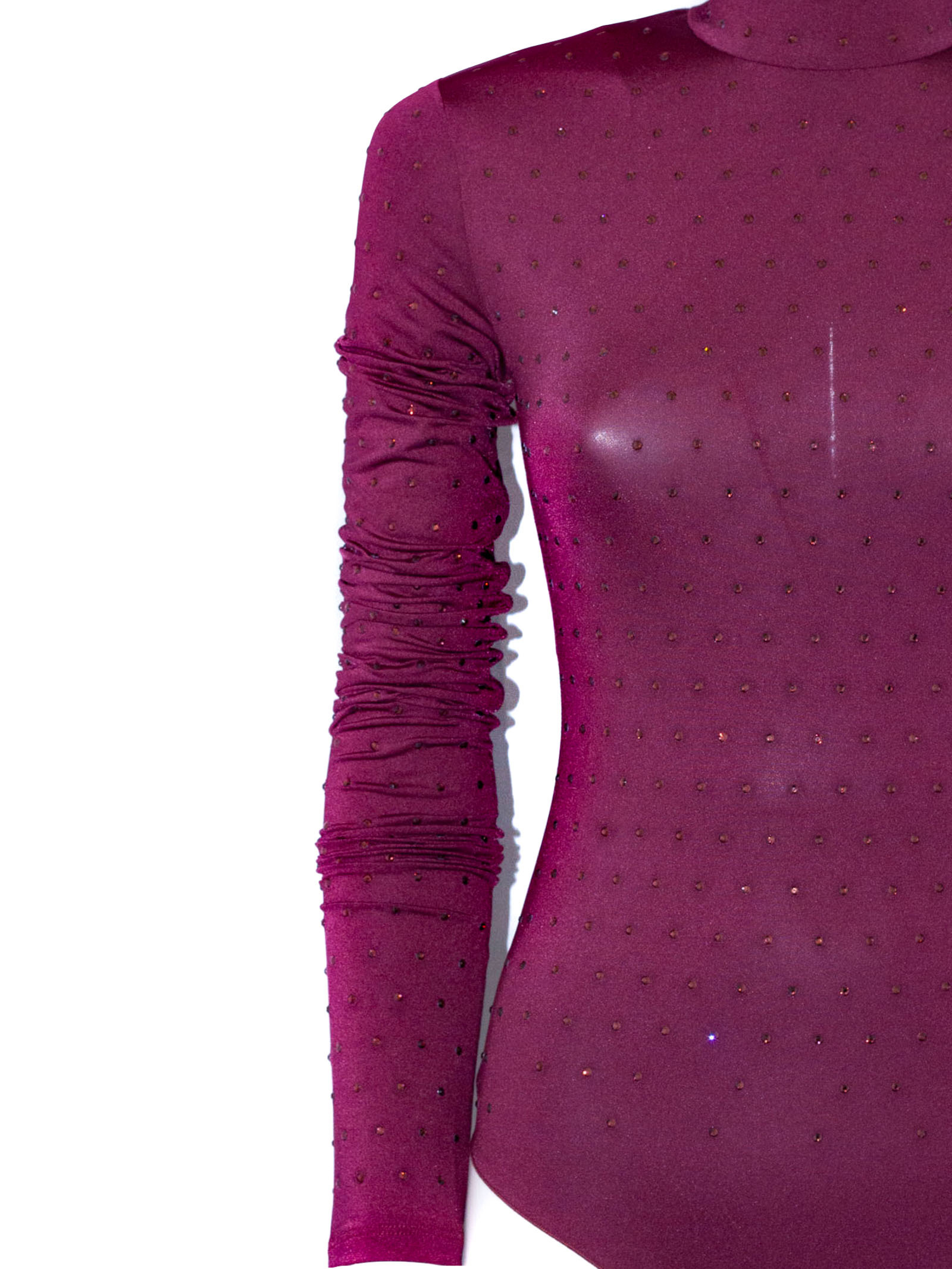 The Andamane Crystal-embellished Bodysuit In Purple