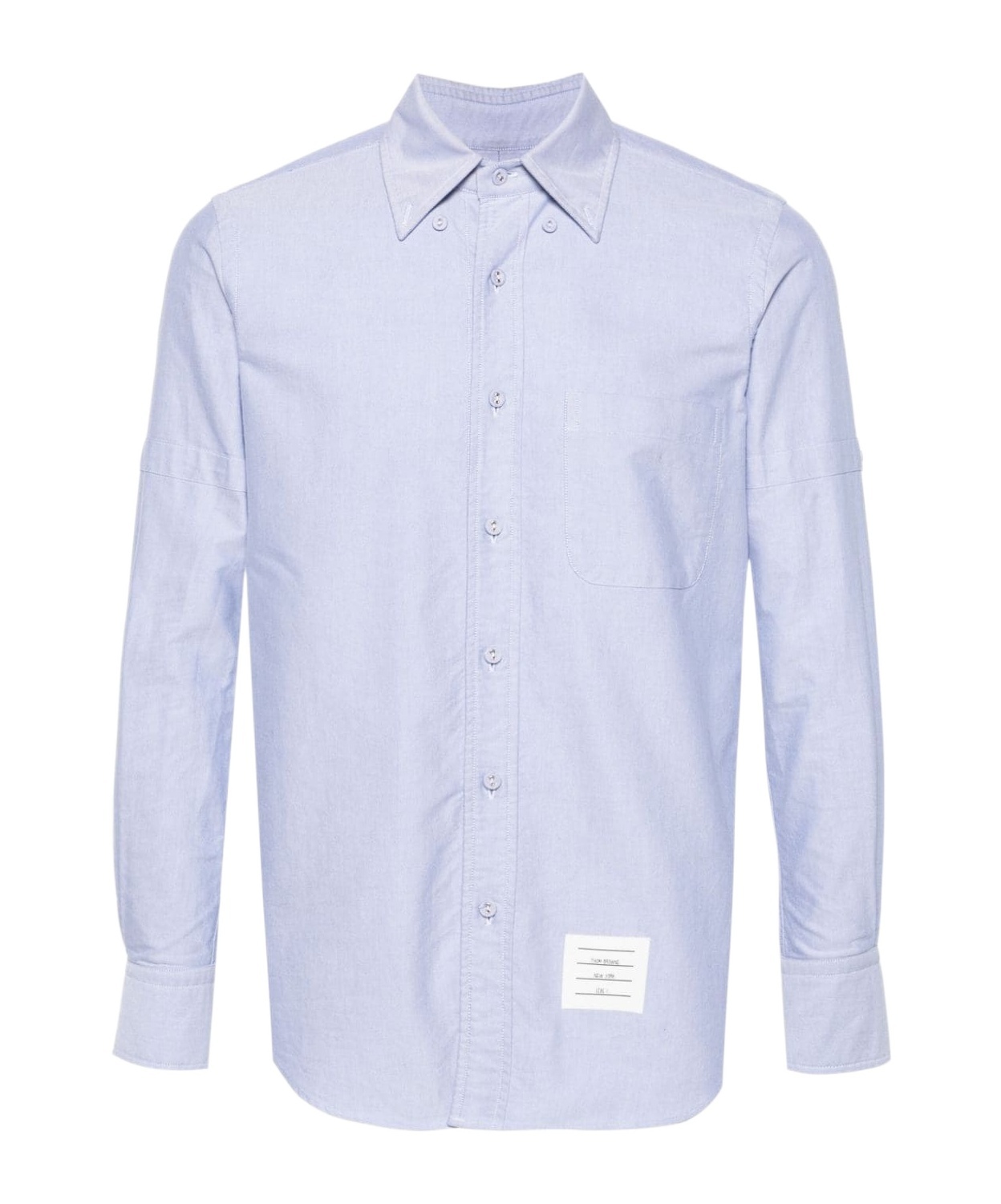 Thom Browne Armband-embellished Cotton Shirt In Blue