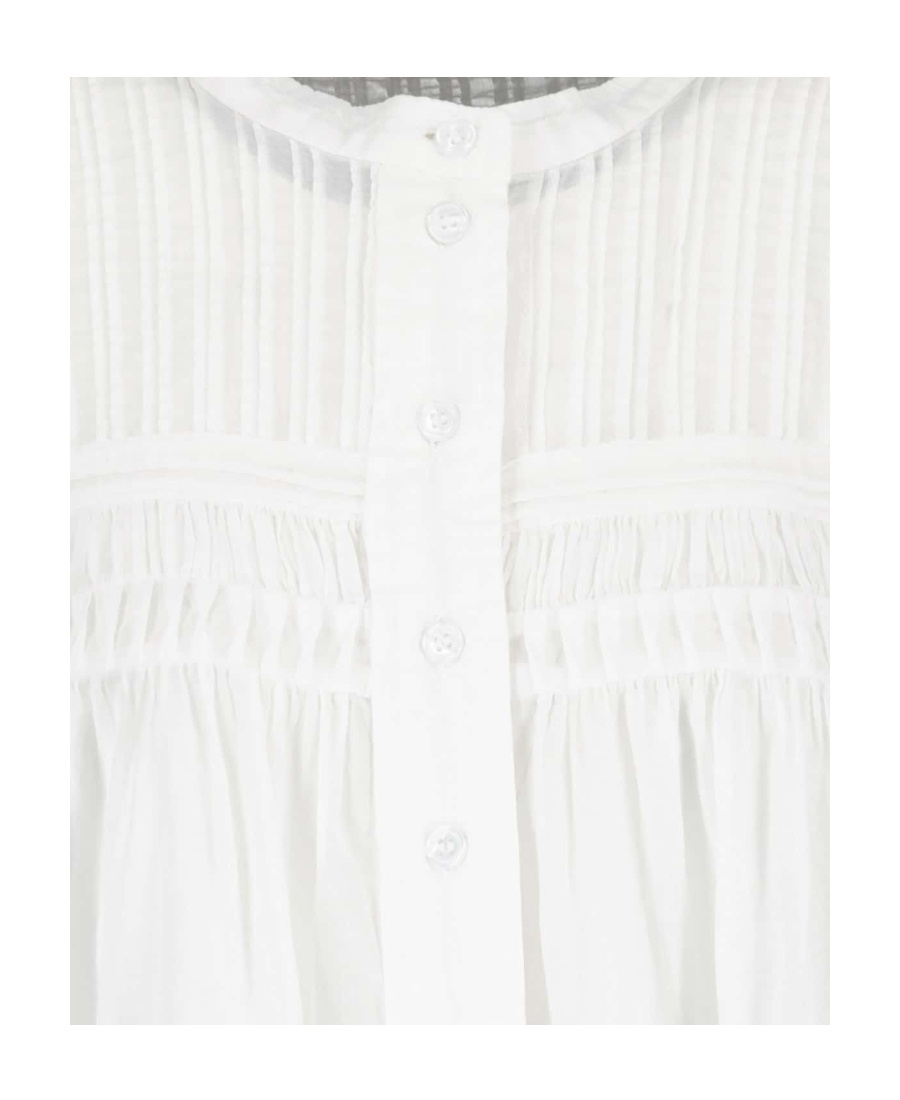 Shop Isabel Marant Étoile Leaza Cotton Voile Top In White