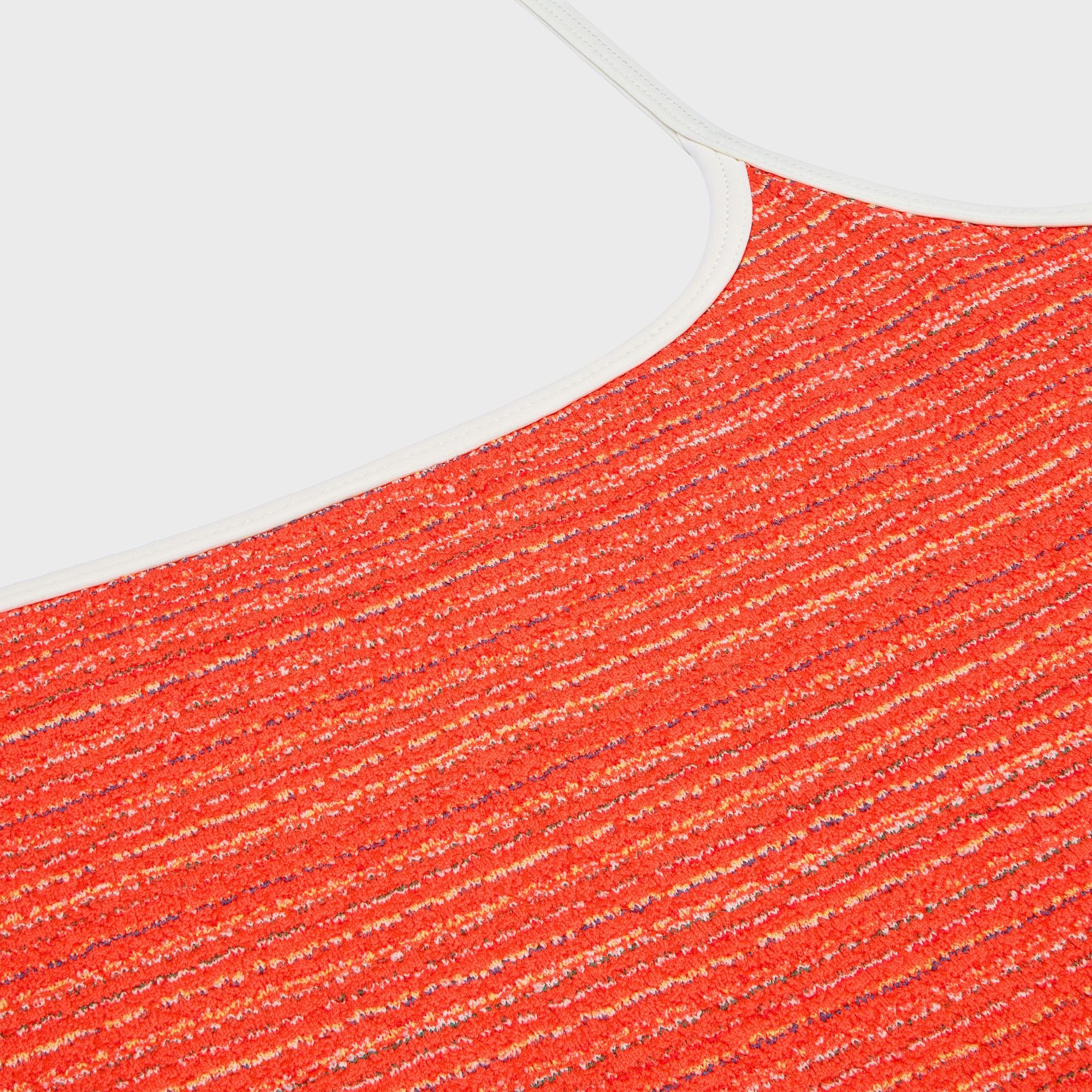 Celine Swimsuit In Striped Jersey In Red