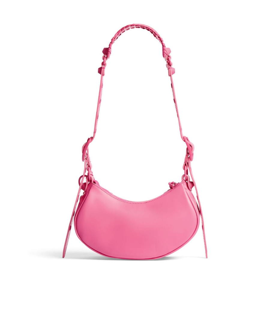 Balenciaga Women Le Cagole Xs Leather Shoulder Bag In Pink