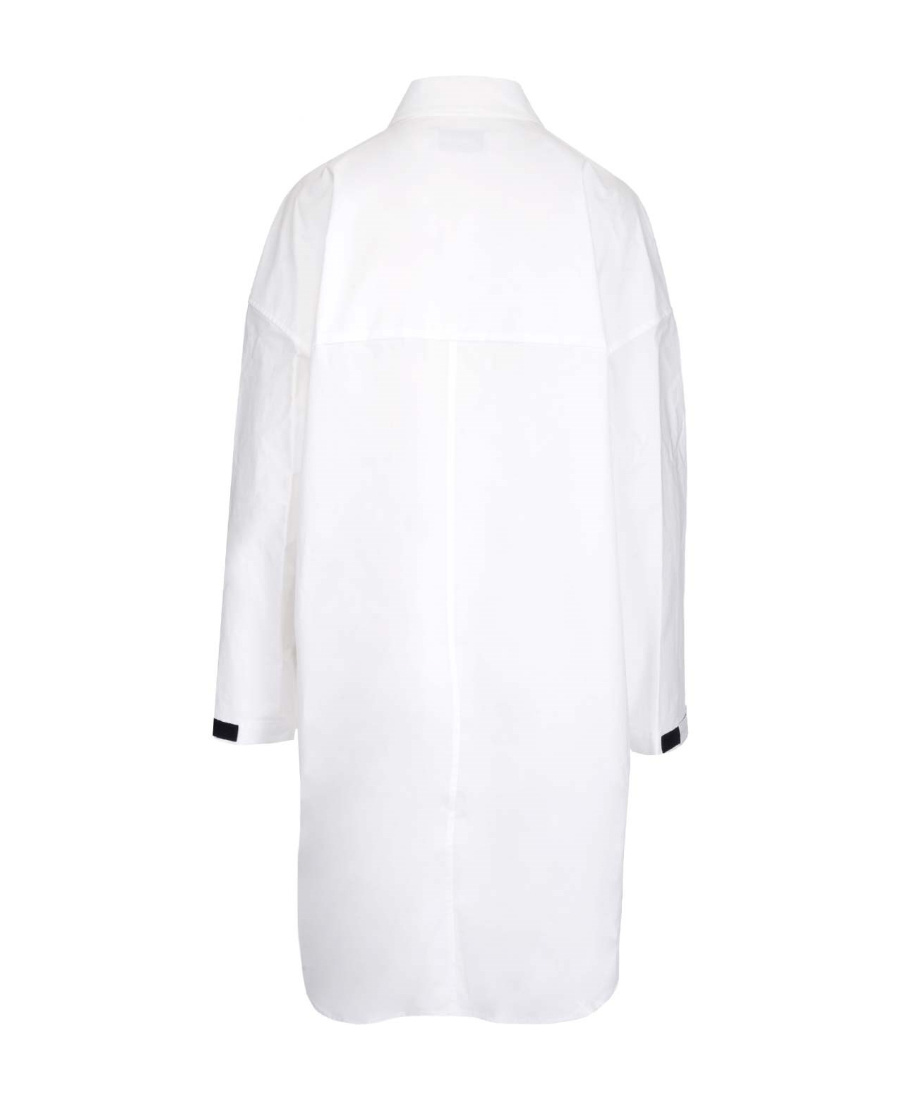 Ambush Oversized Waist-tie Shirt Dress In White