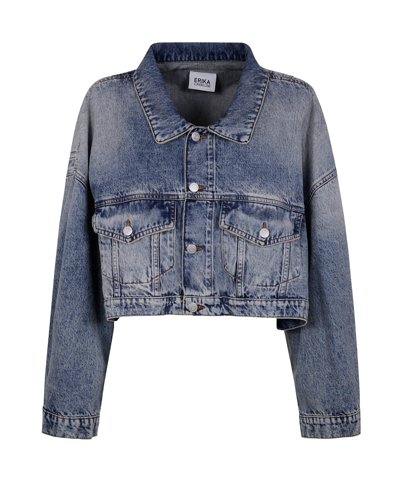 ERIKA CAVALLINI CROPED DENIM JACKET