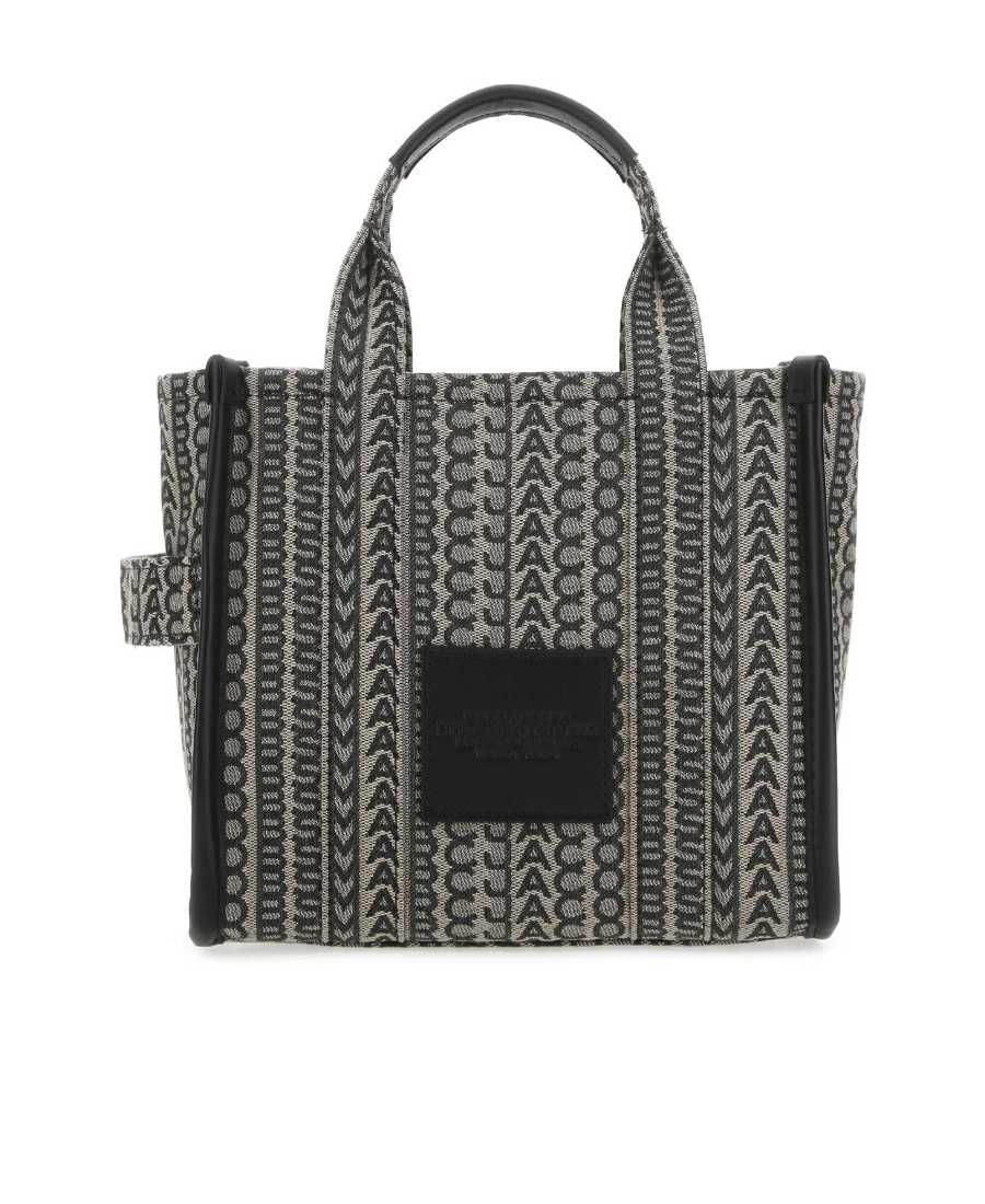 Marc Jacobs Sac Cabas The Monogram Jacquard Large Tote Bag In Black