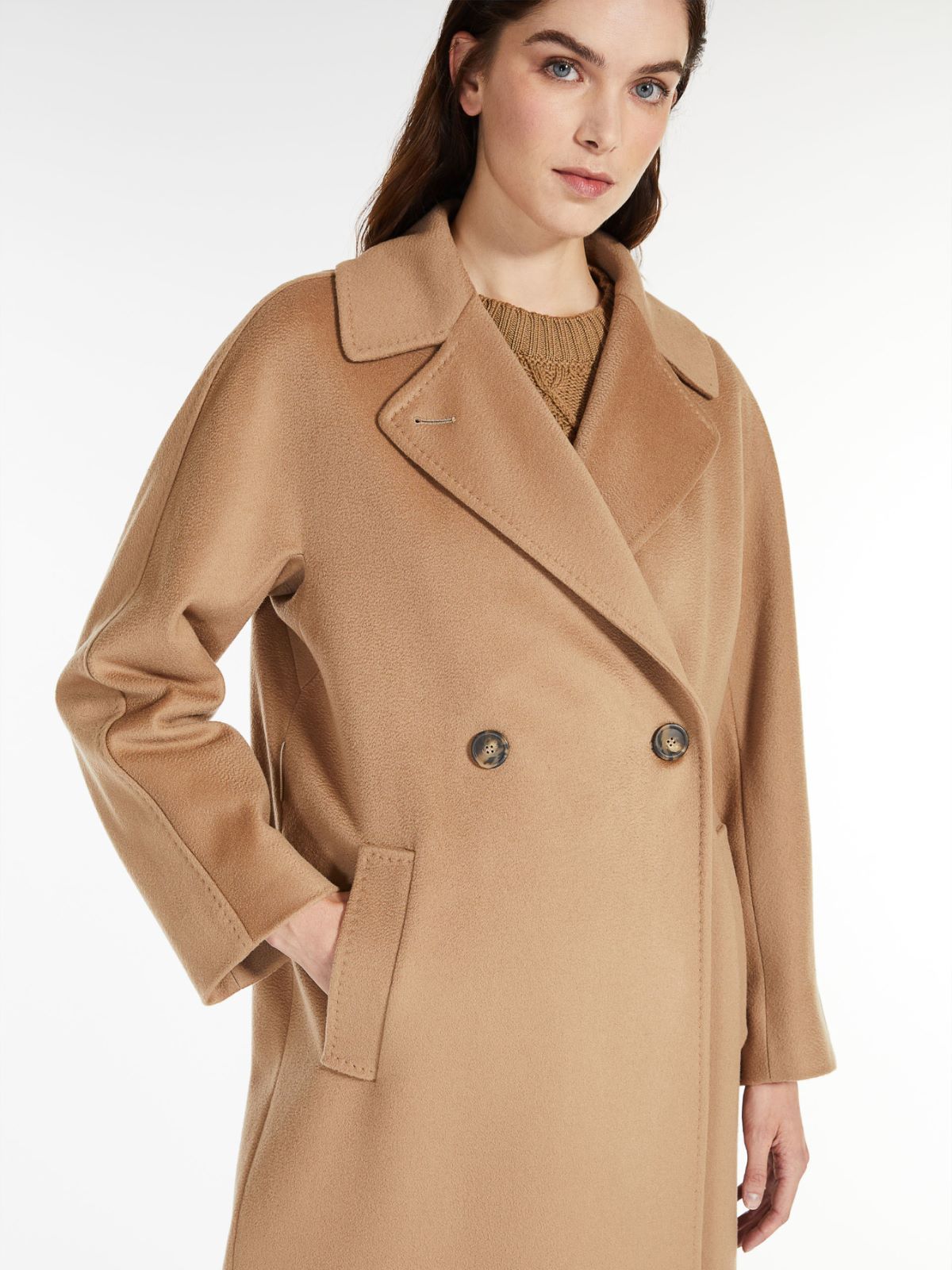 Weekend Max Mara Resina Tunic Coat In Nude