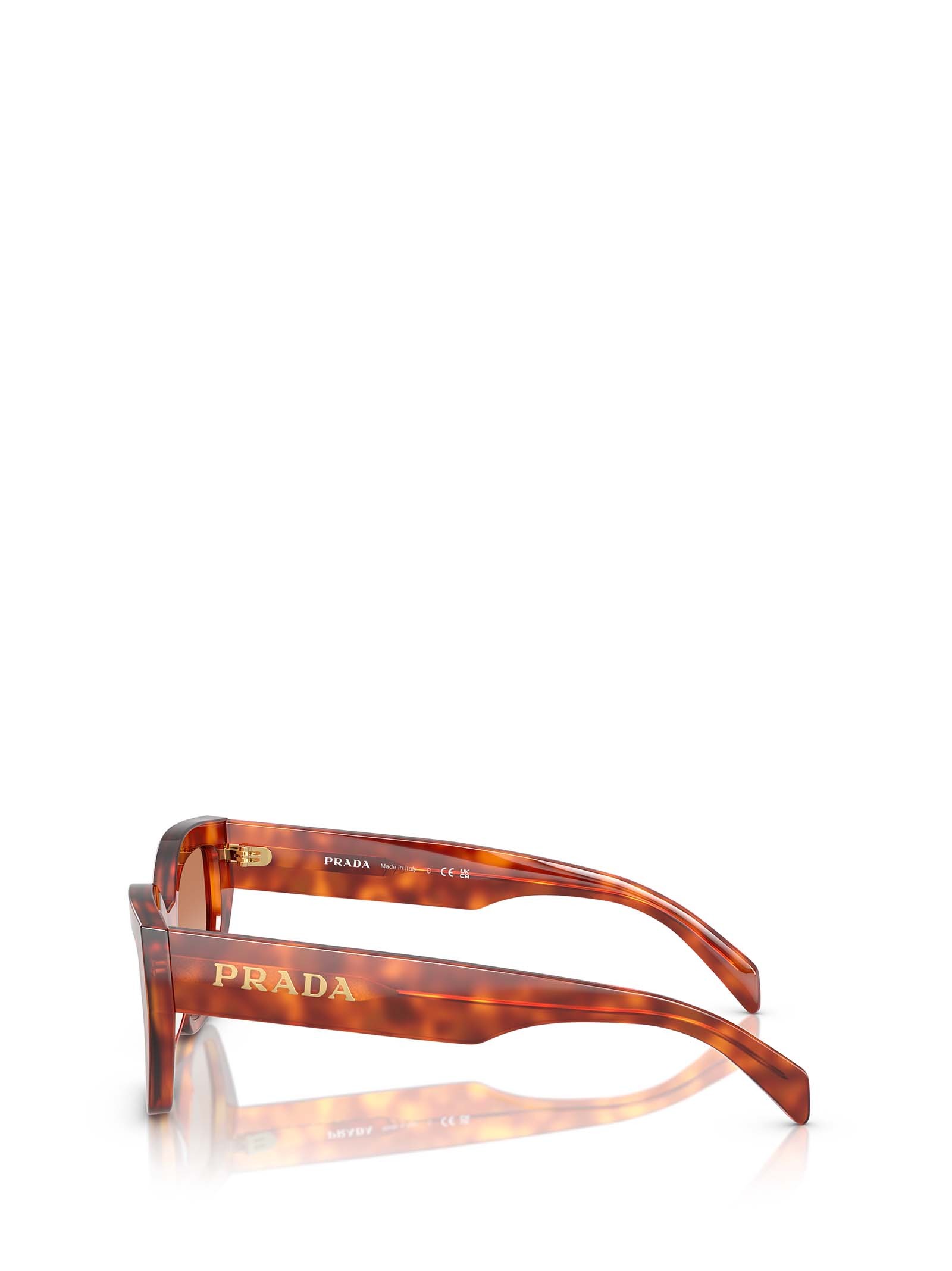 Prada Sunglasses Woman Beige In Brown