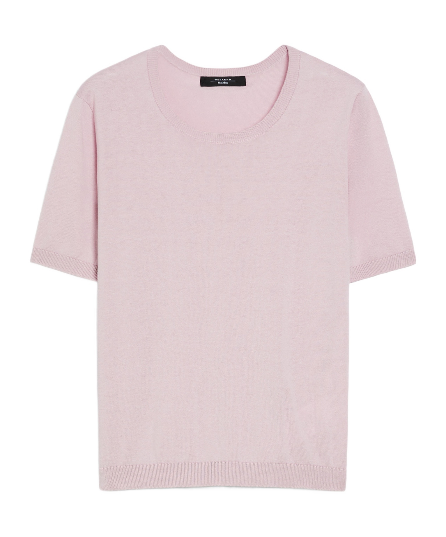 Weekend Max Mara Short-sleeved Knitted T-shirt In Pink