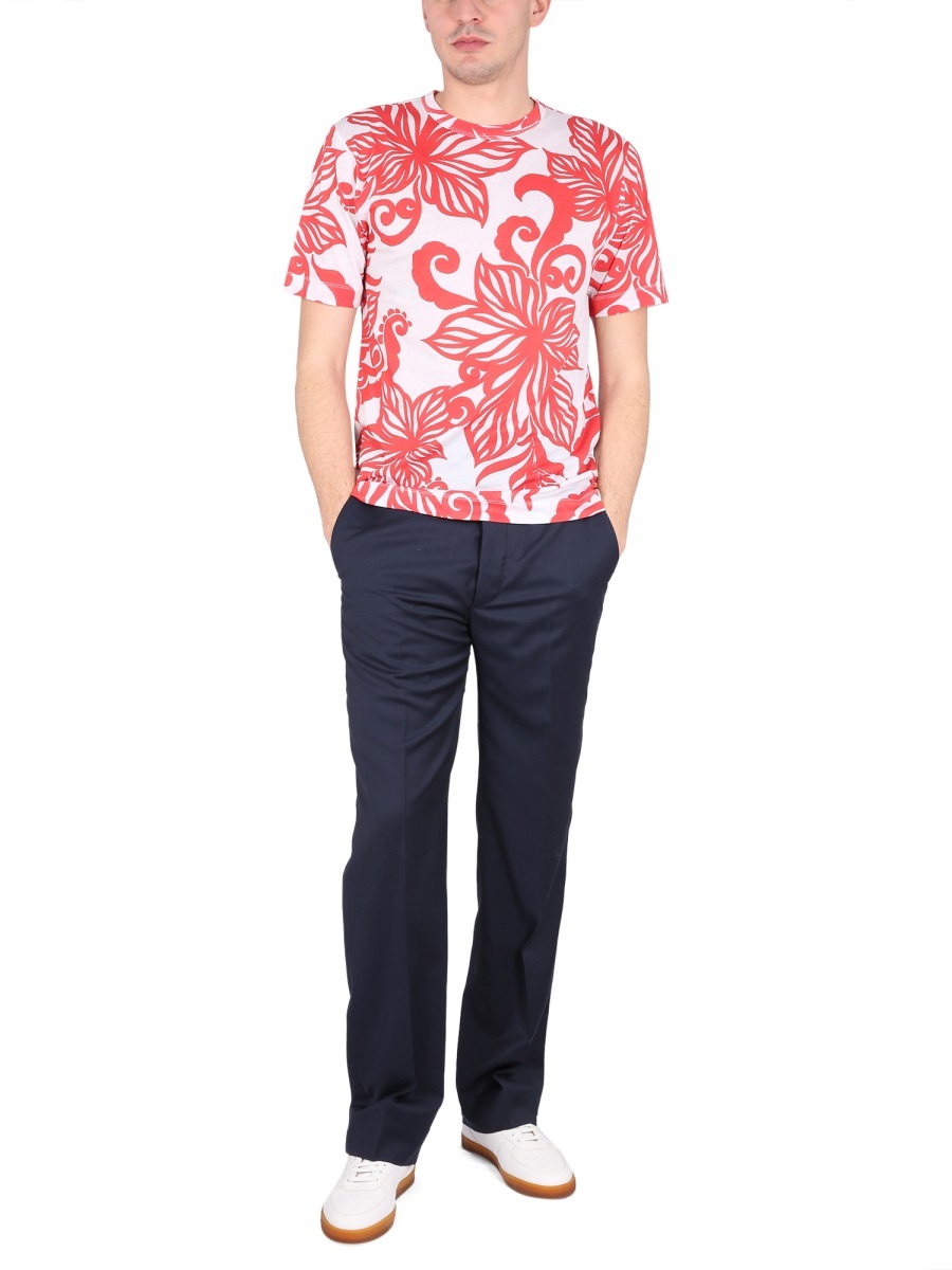 Dries Van Noten T-shirt With Round Neck And Short Sleeves In Pink