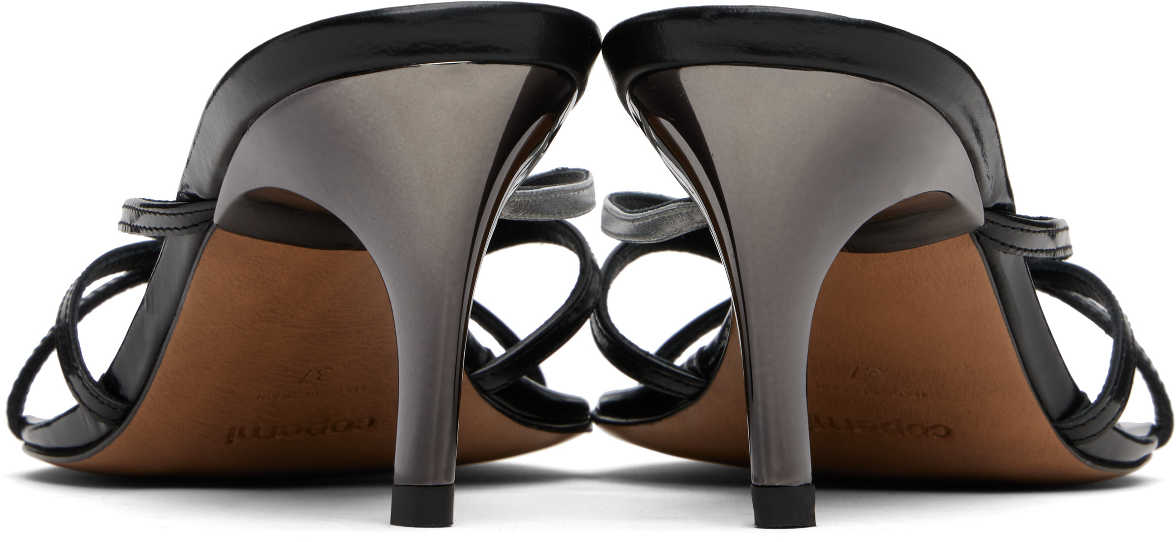 Coperni Low Strap High Heel Sandals In Black