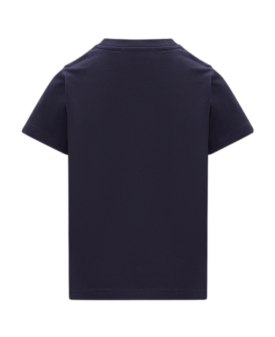 Moncler Logo-print Cotton T-shirt In Blue