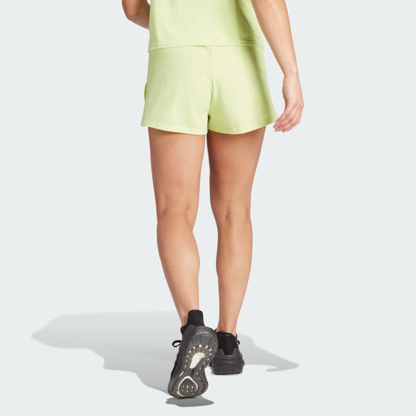 Shop Adidas Originals Hiit Heat.rdy Two-in-one Shorts In Yellow