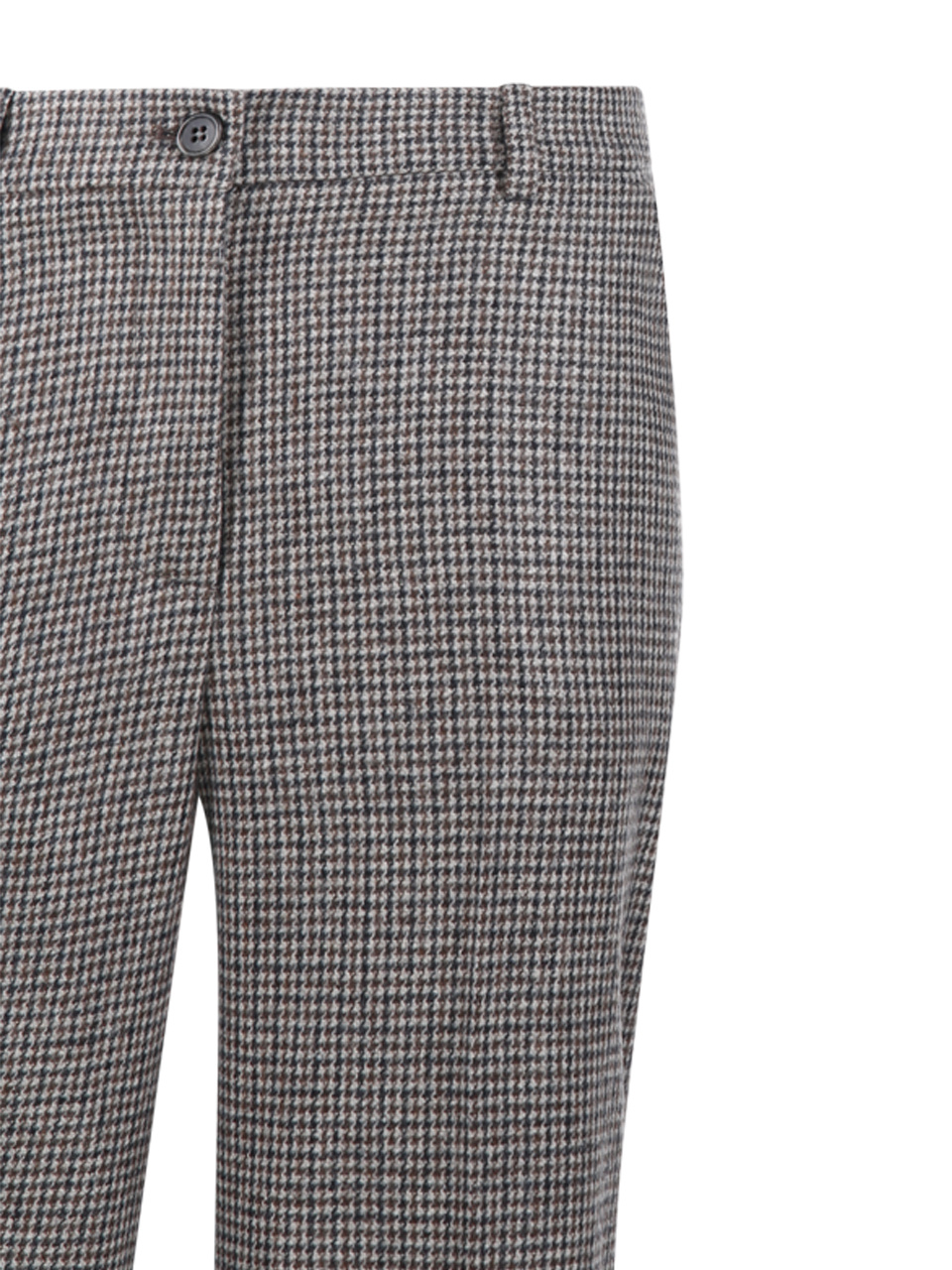 P.a.r.o.s.h Trousers With Houndstooth Pattern And Belt Loops In Gray