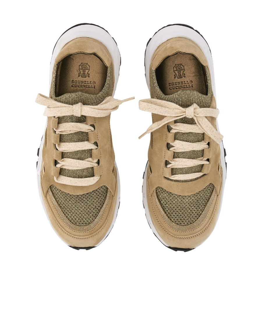 Brunello Cucinelli Sock-style Ankle Low-top Sneakers In Multicolor