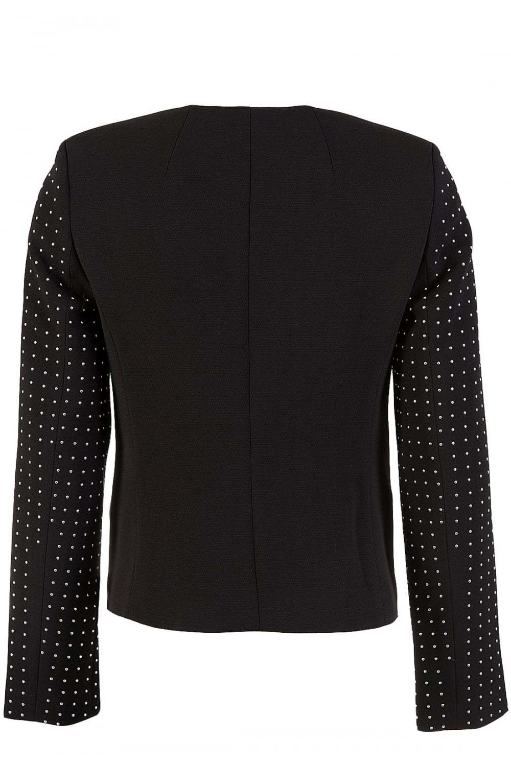 Michael Kors V-neck Studded Blazer In Black