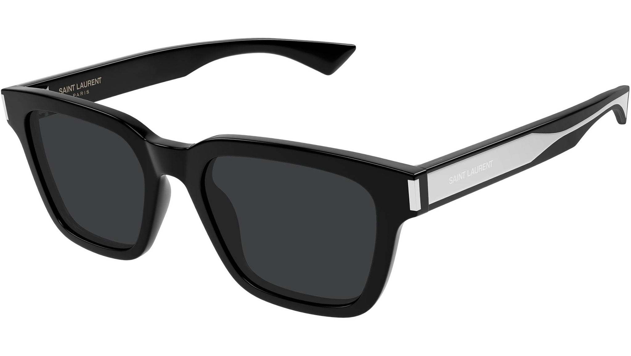 Saint Laurent Logo Sunglasses In Black