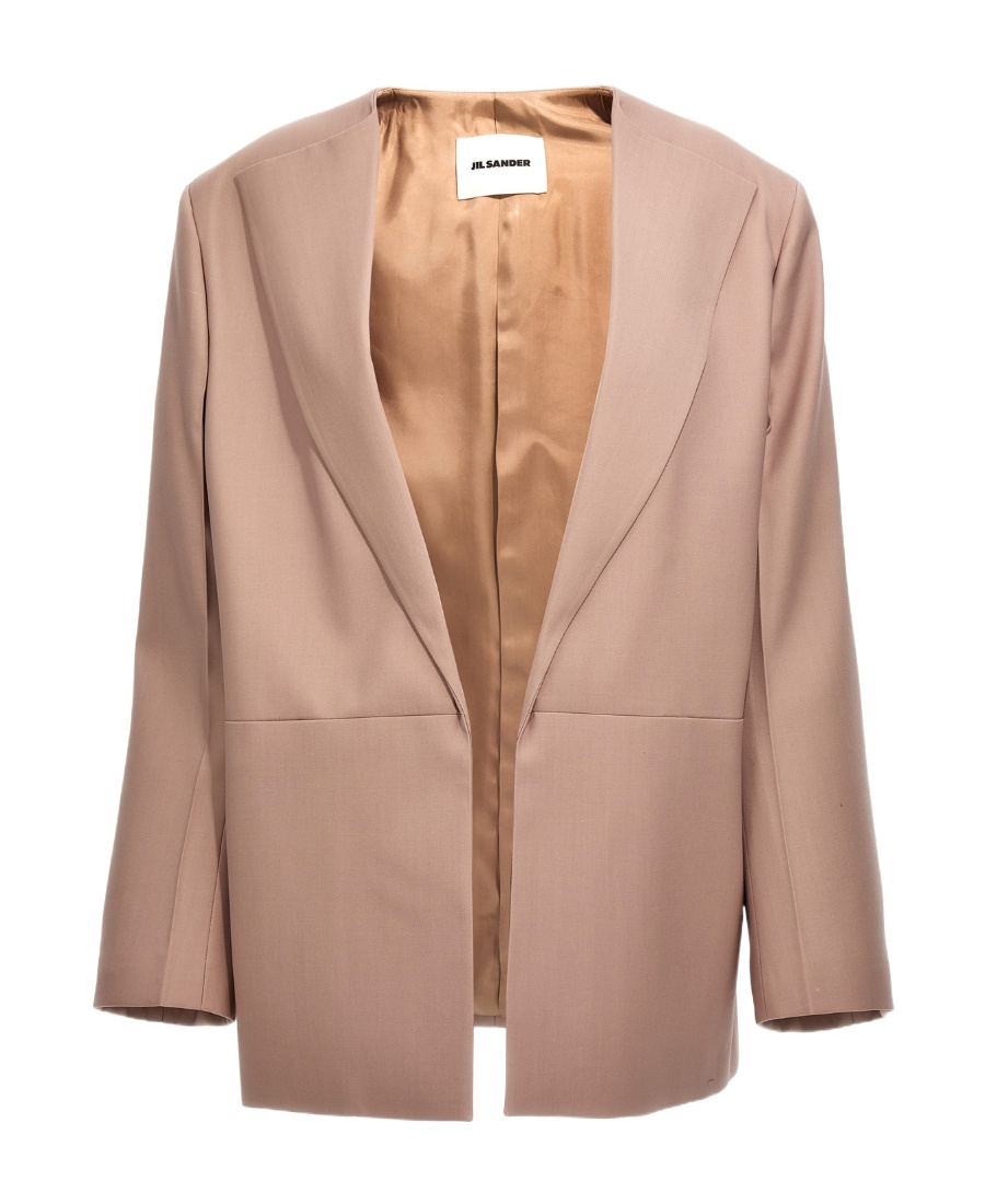 Jil Sander Single-breasted Blazer Jacket In Nude
