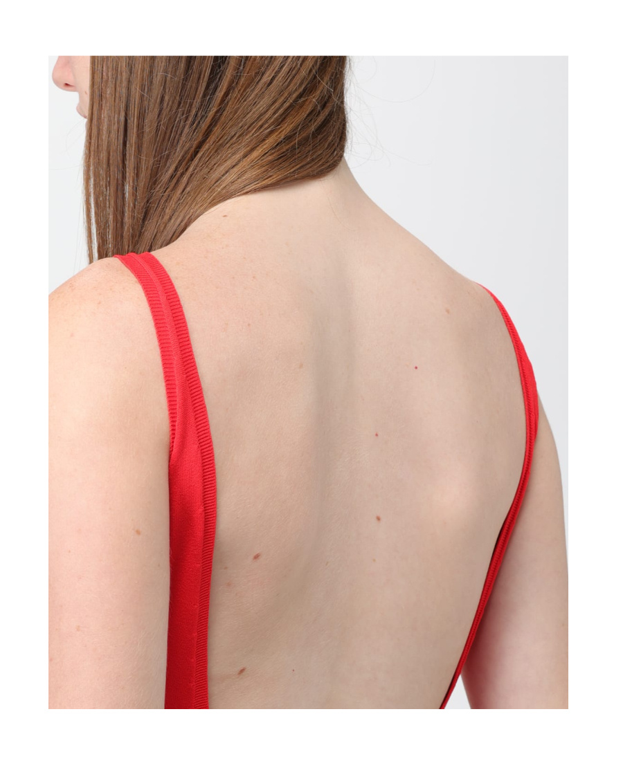 Alexander Mcqueen Bare-back Jumpsuit In Red