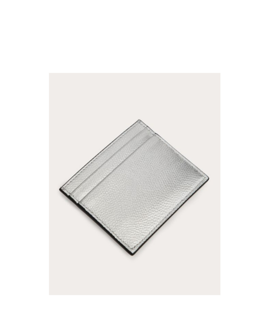 VALENTINO GARAVANI VLOGO SIGNATURE METALLIC CARD HOLDER