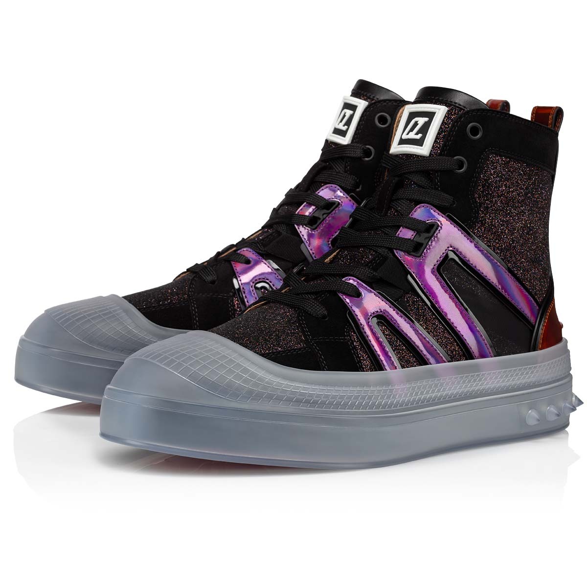 Christian Louboutin Vida Top Strapped Casual Sneakers In Black