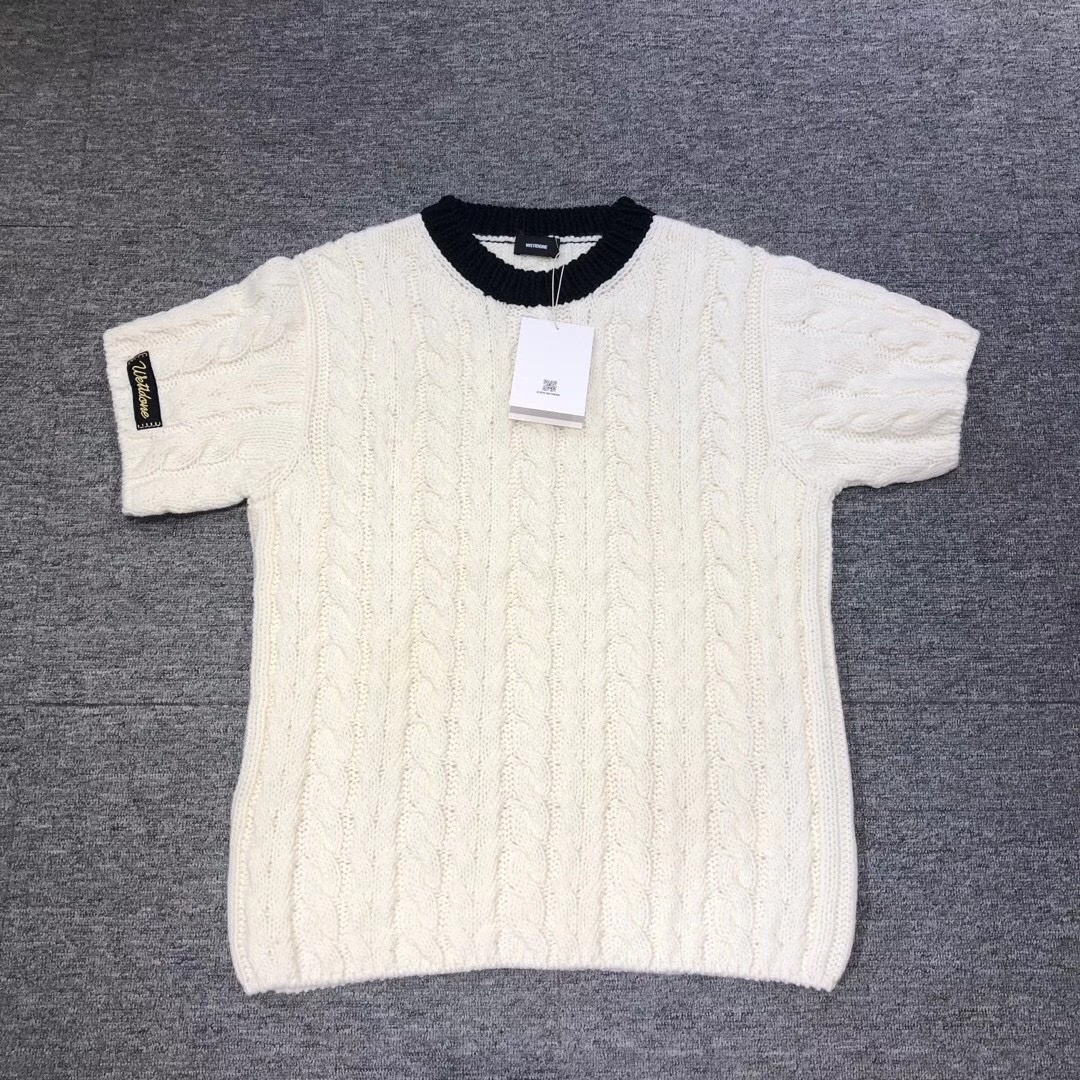 We11 Done Oversized Cable-knit Jumper In White