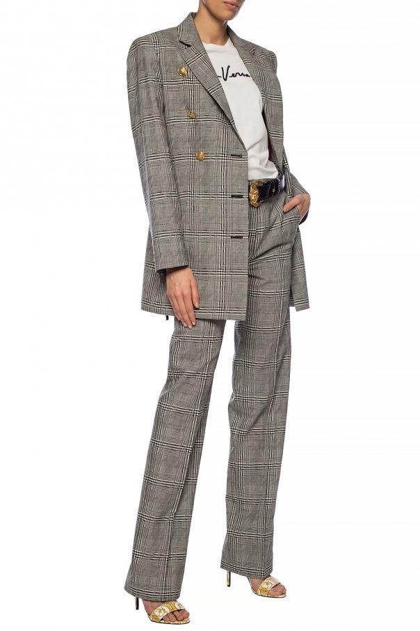 Versace Embroidered Logo T-shirt In White