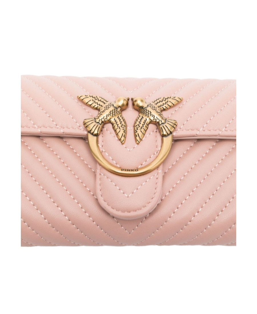 Shop Pinko Flip Shoulder Bag In Nude
