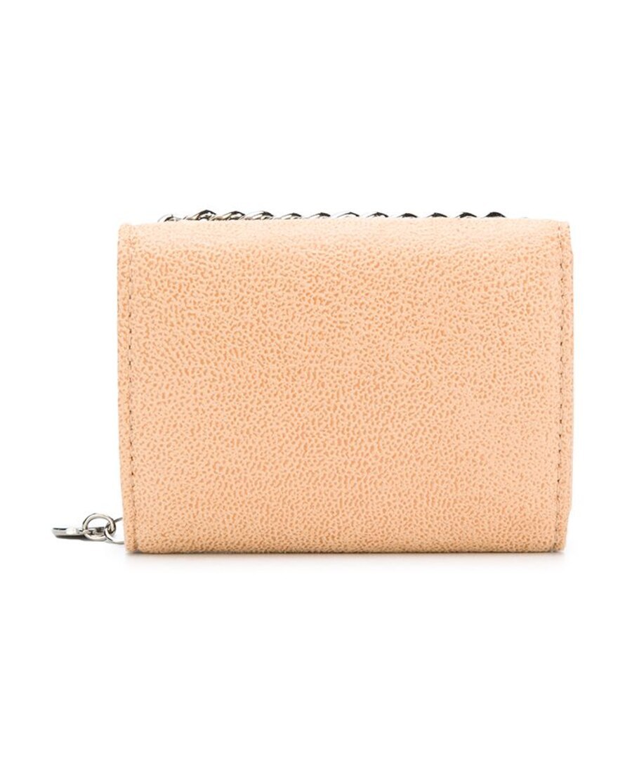 Stella Mccartney Chain Detail Falabella Wallets In Nude