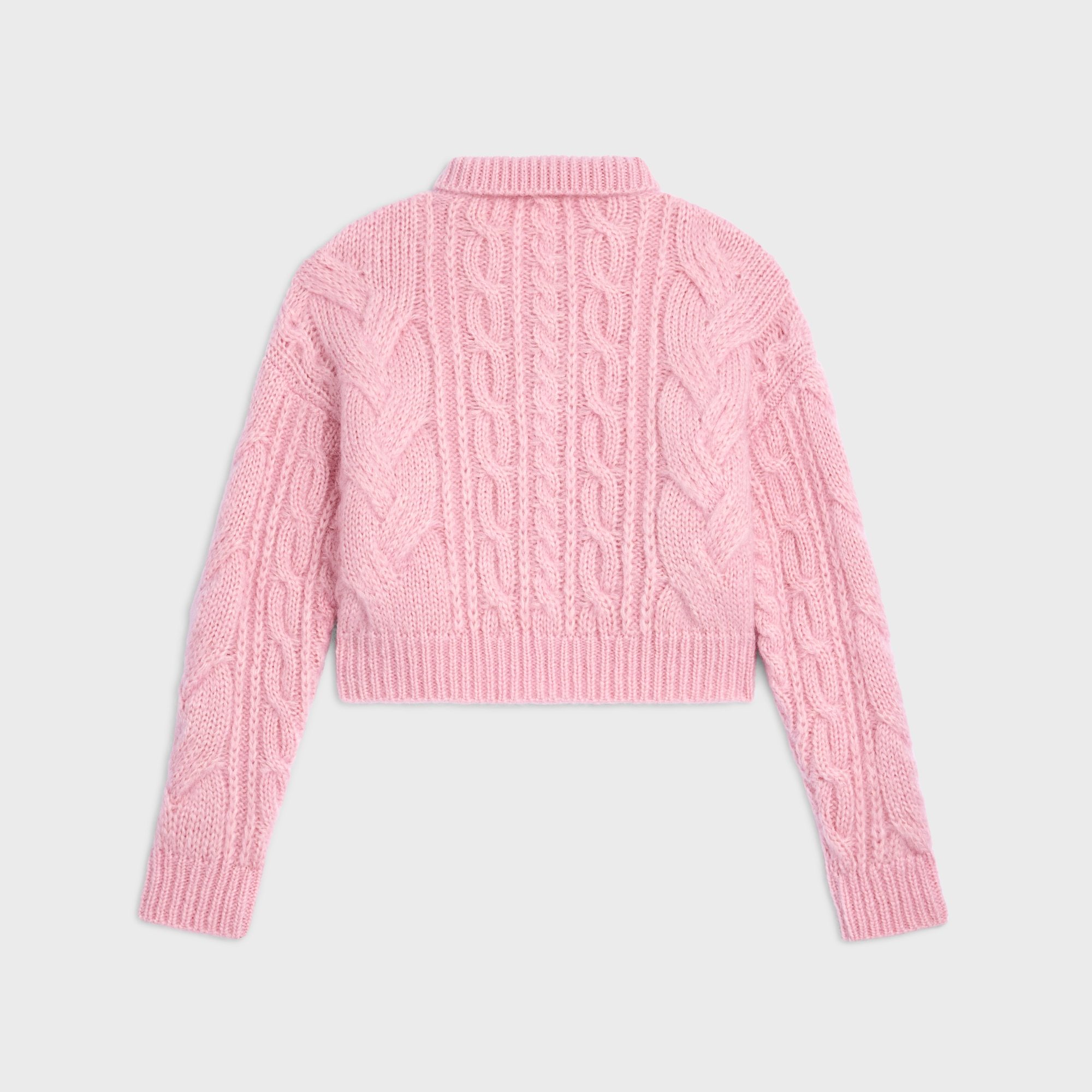 Celine Sweater In Aran Mohair And Wool In Pink