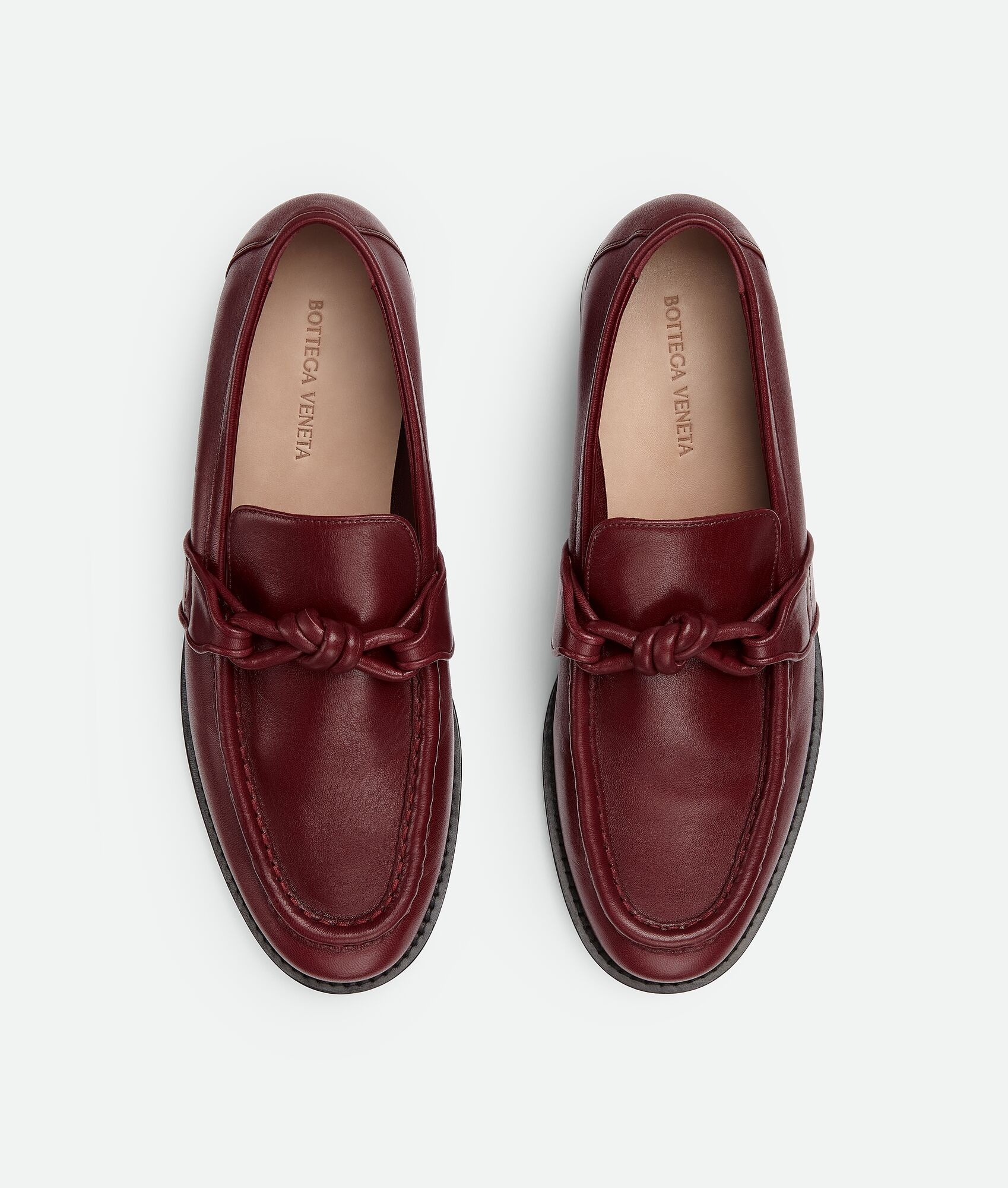 Bottega Veneta Caramel Leather Astaire Loafers In Brown