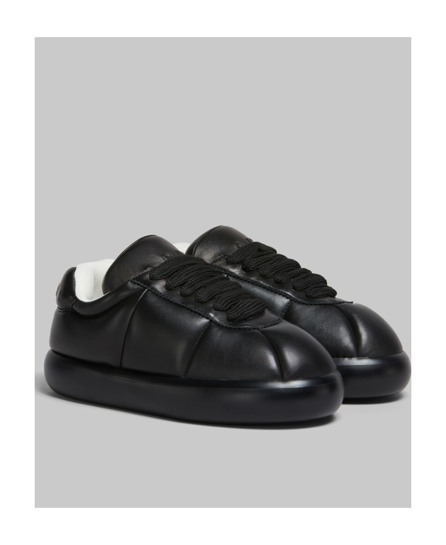 Shop Marni Black Leather Bigfoot 2.0 Sneaker