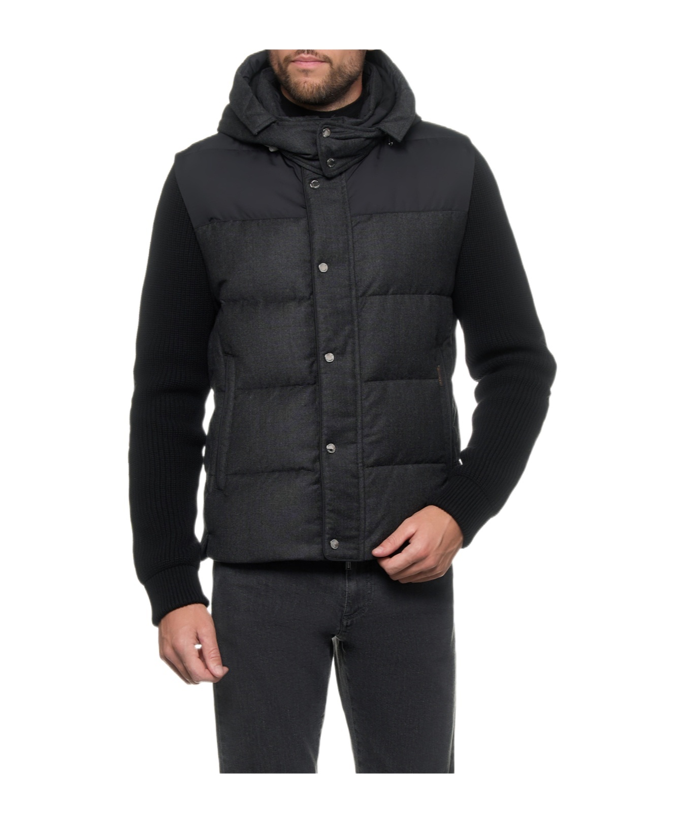 Moorer Long-sleeved Cotton Clothes In Black