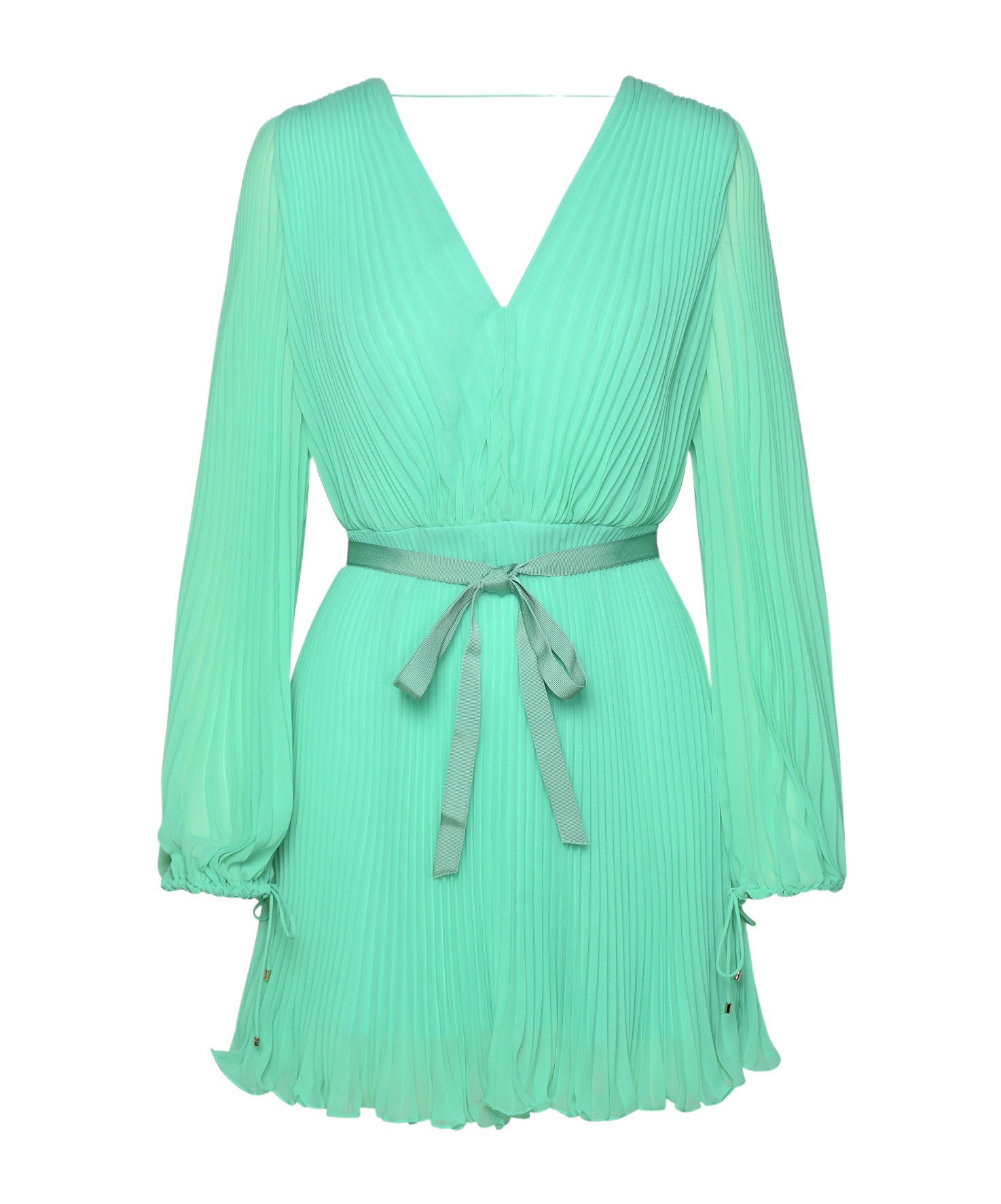 Max Mara Visita Green Polyester Dress In Green