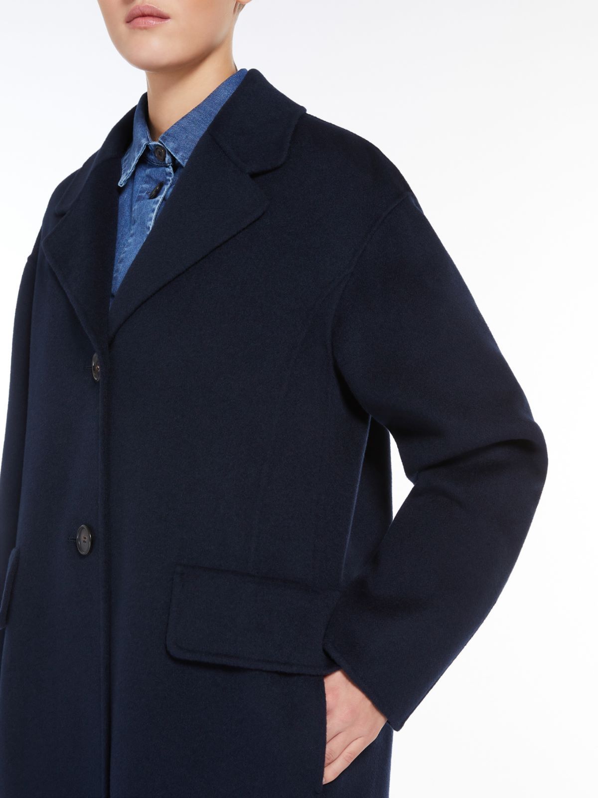 Max Mara Single-breasted Wool Coat In Black