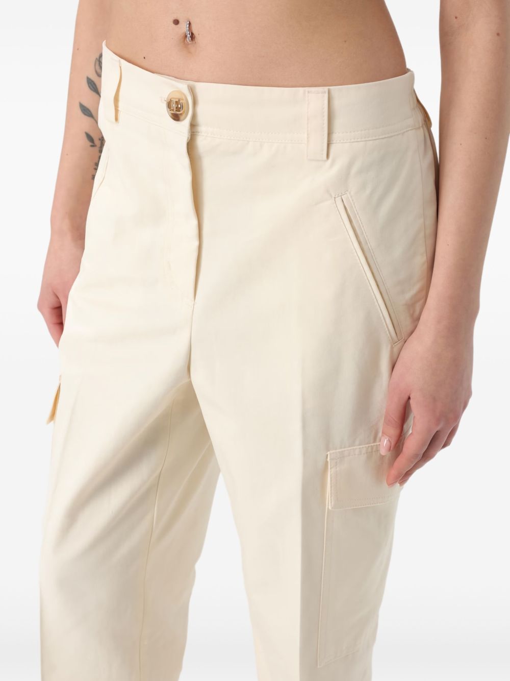 TWINSET PRESSED-CREASE TROUSERS